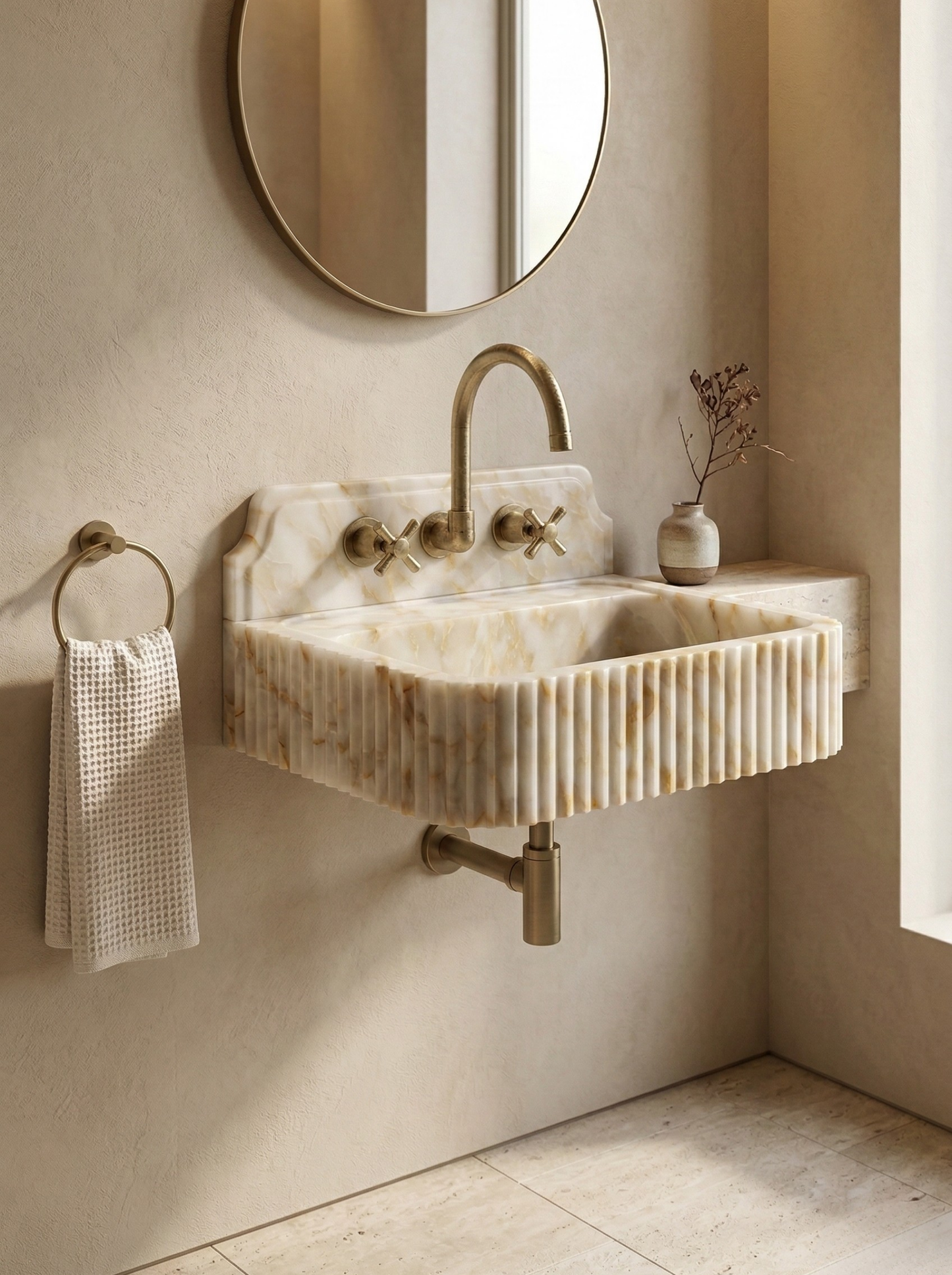 Calacatta Sugar Marble Sink