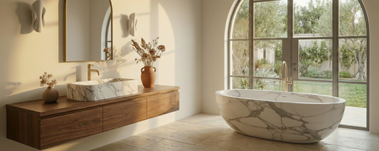 Marble vs Travertine Sinks: How to Choose the Right Natural Stone for Your Bathroom