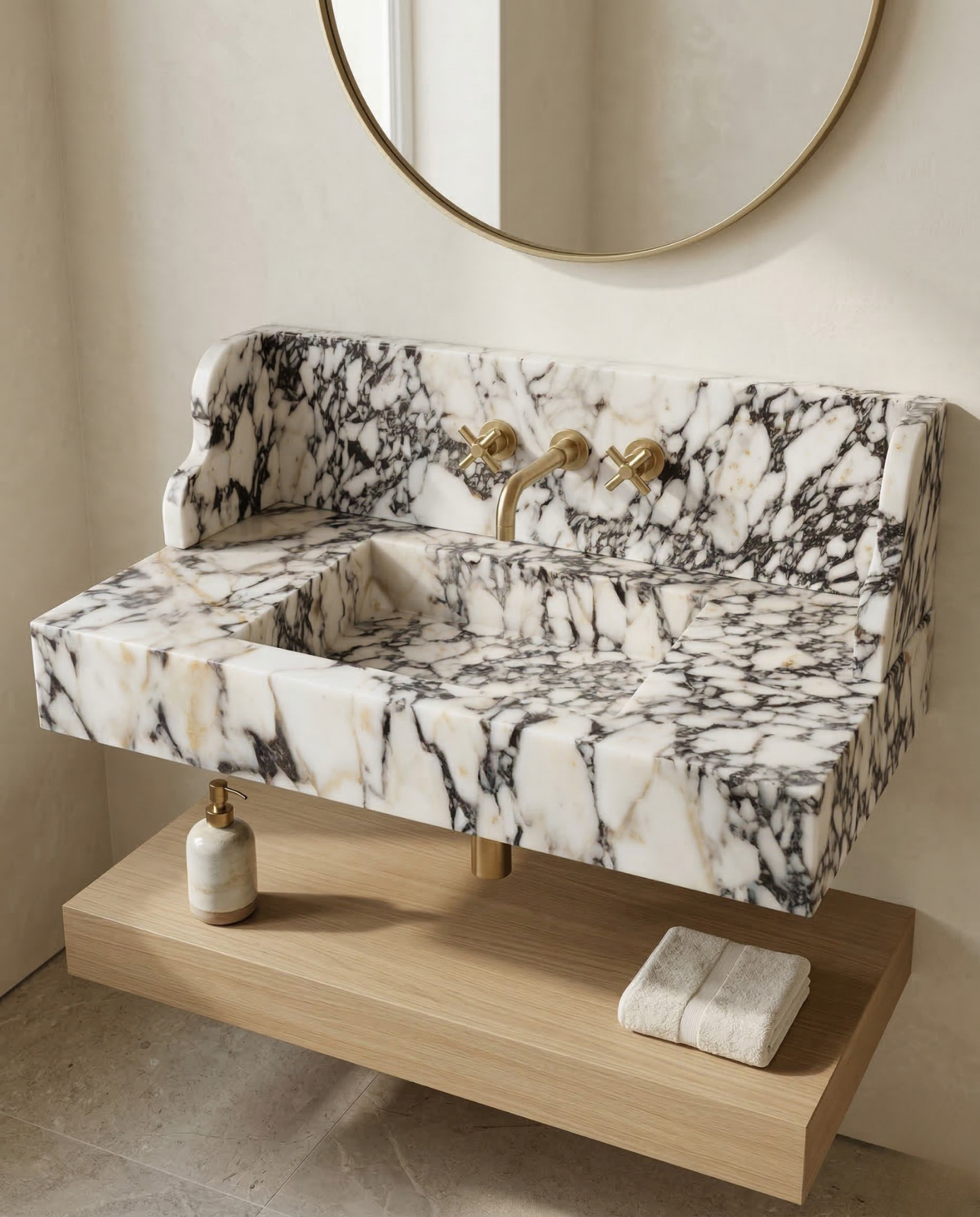 Calacatta Viola Marble Sink