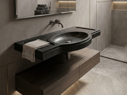 Nero Marquina Marble Sink