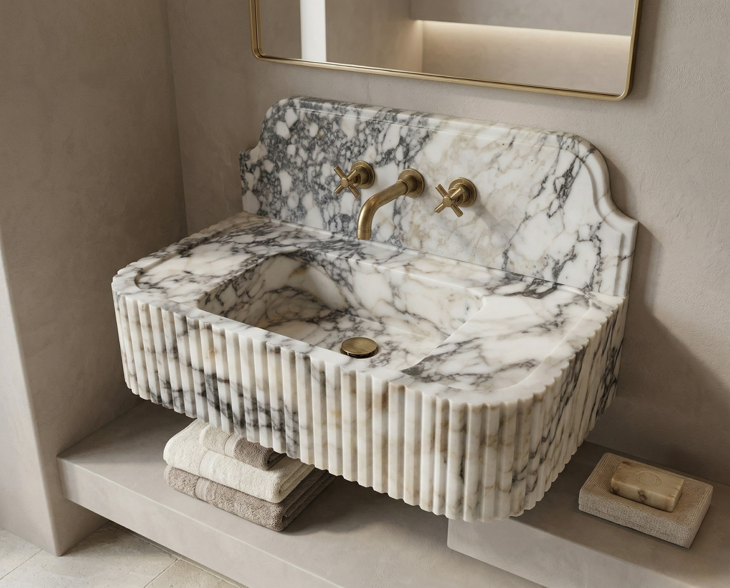 Calacatta Viola Marble Sink