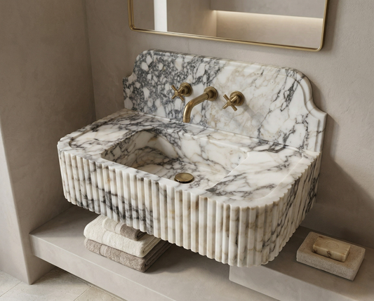 Calacatta Viola Marble Sink