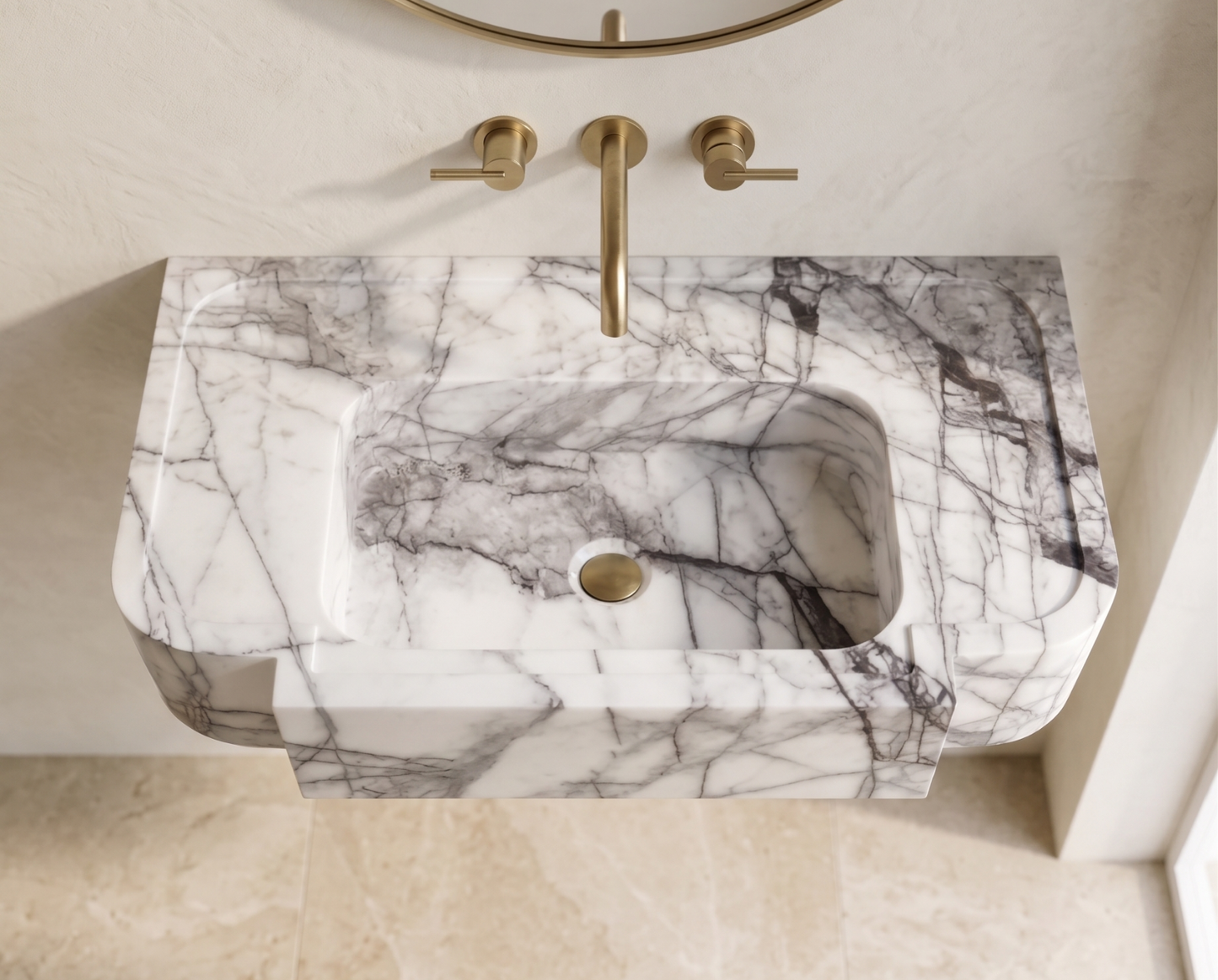 Lilac Marble Sink