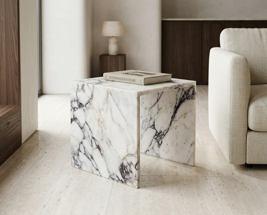 Calacatta Viola Marble Side Table