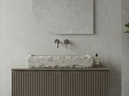 Silver Travertine Rectangular Sink