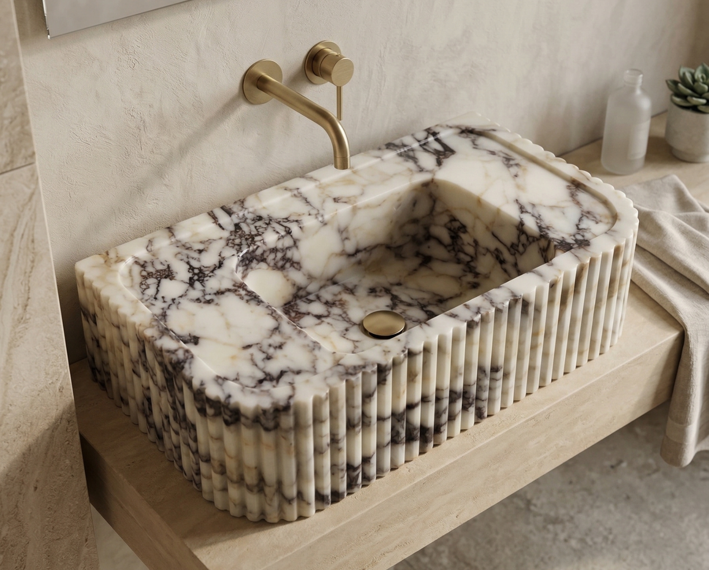 Calacatta Viola Marble Sink