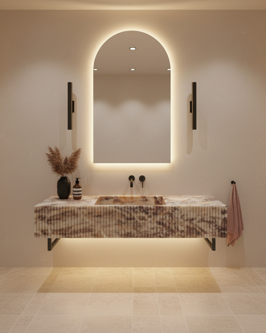 Calacatta Pink Marble Sink
