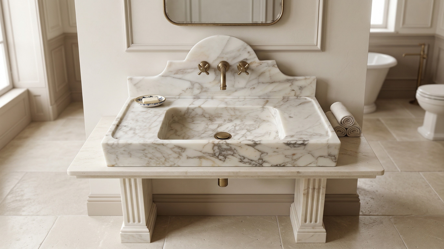 Calacatta Viola Marble Sink
