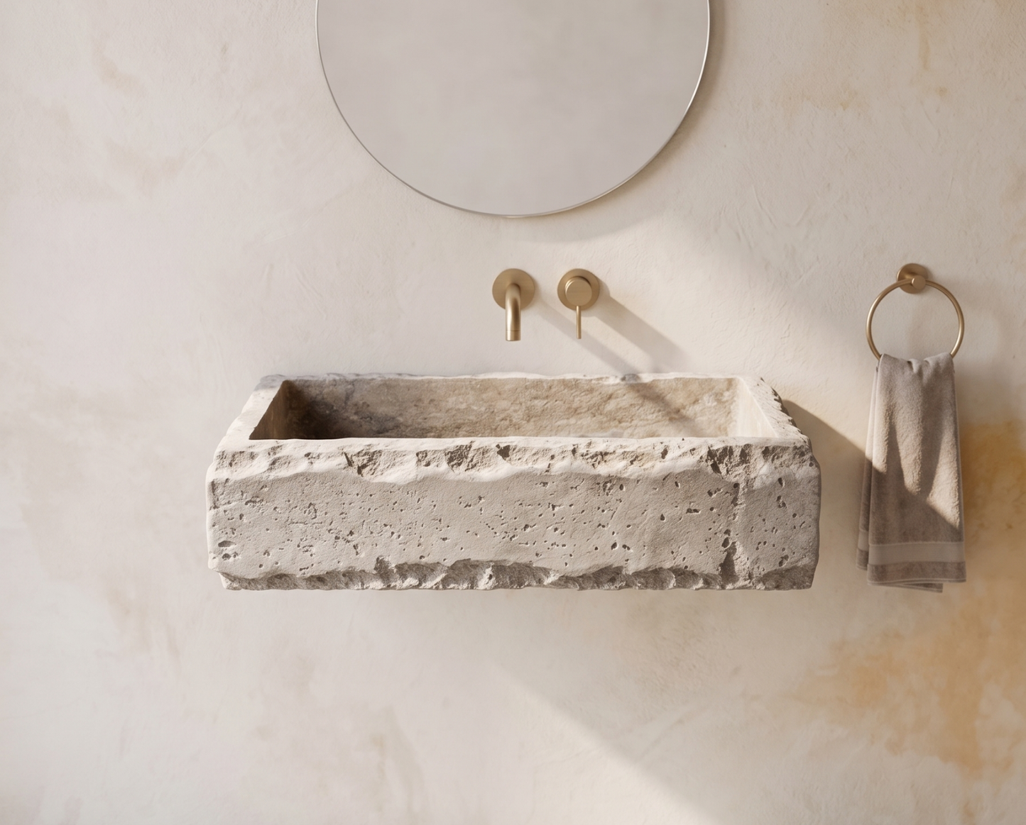 Silver Travertine Sink