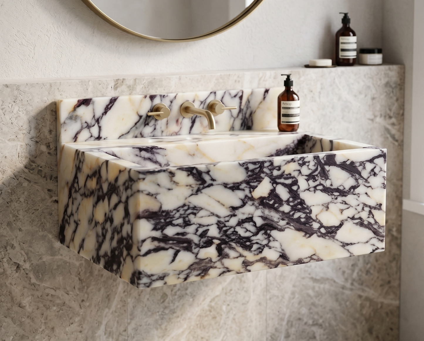 Calacatta Viola Marble Sink
