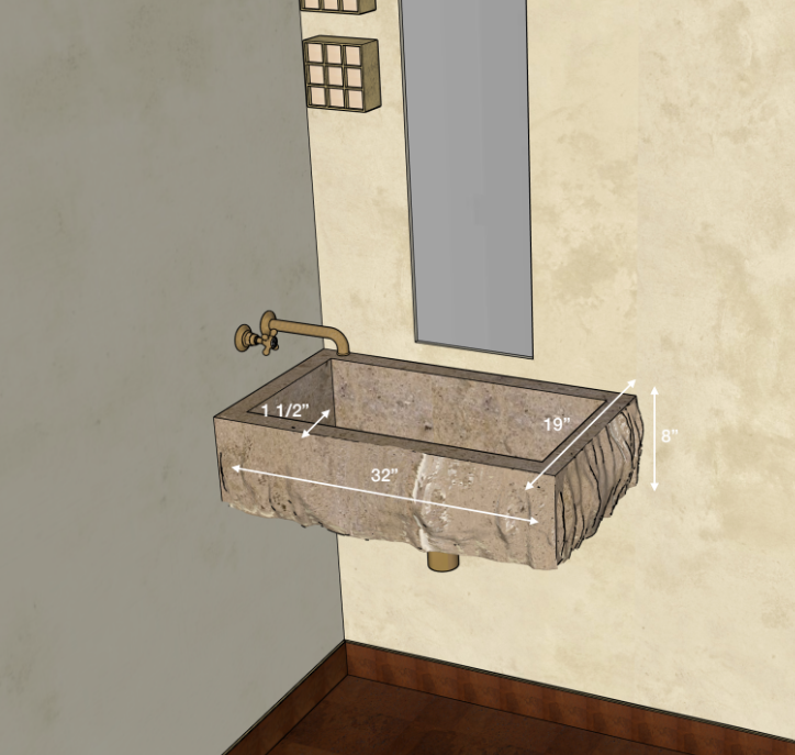 Custom Organic Travertine Sink – Private Order