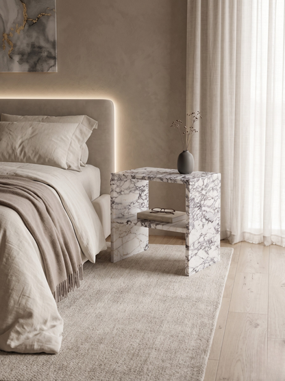 Calacatta Viola Marble Side Table