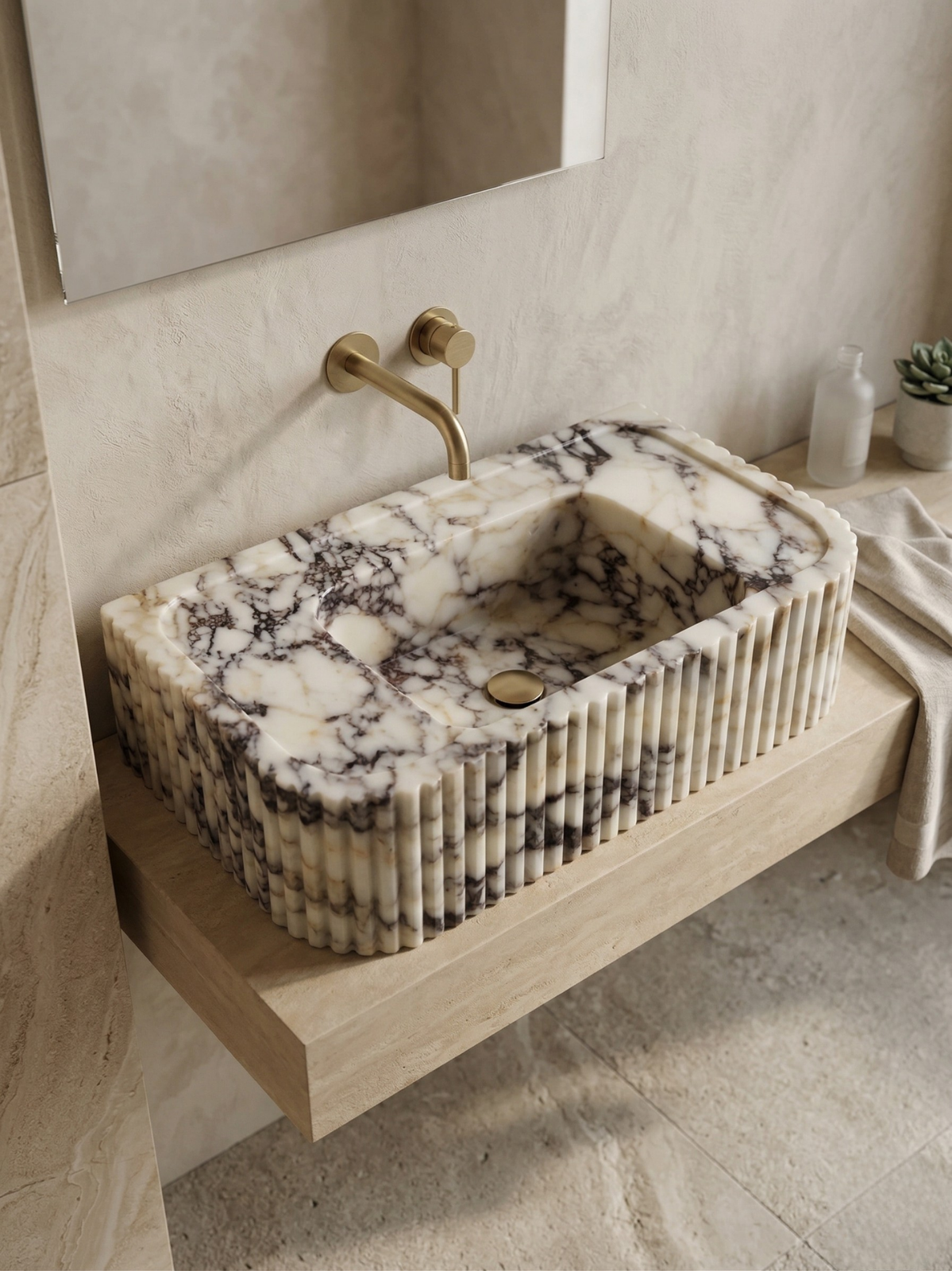 Calacatta Viola Marble Sink