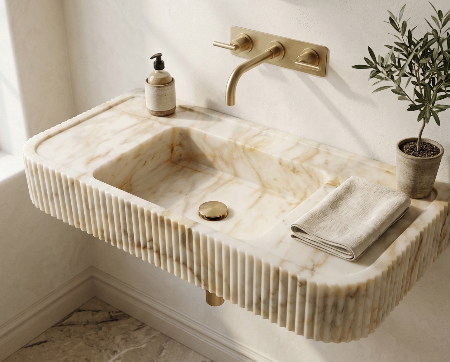 Calacatta Gold Marble Sink