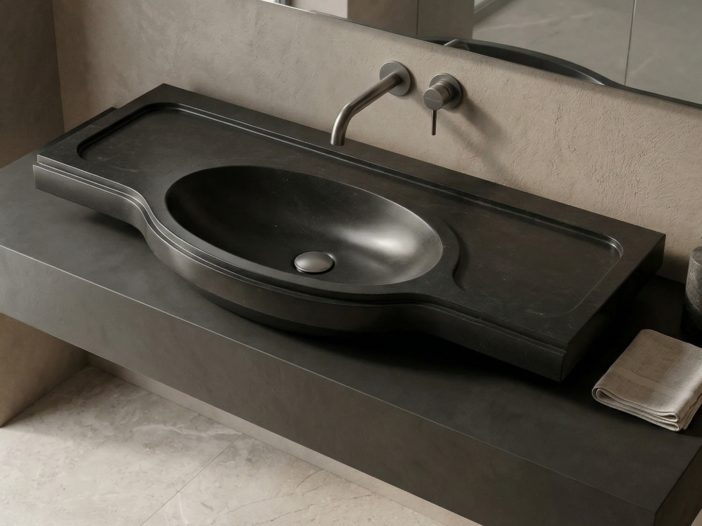 Nero Marquina Marble Sink