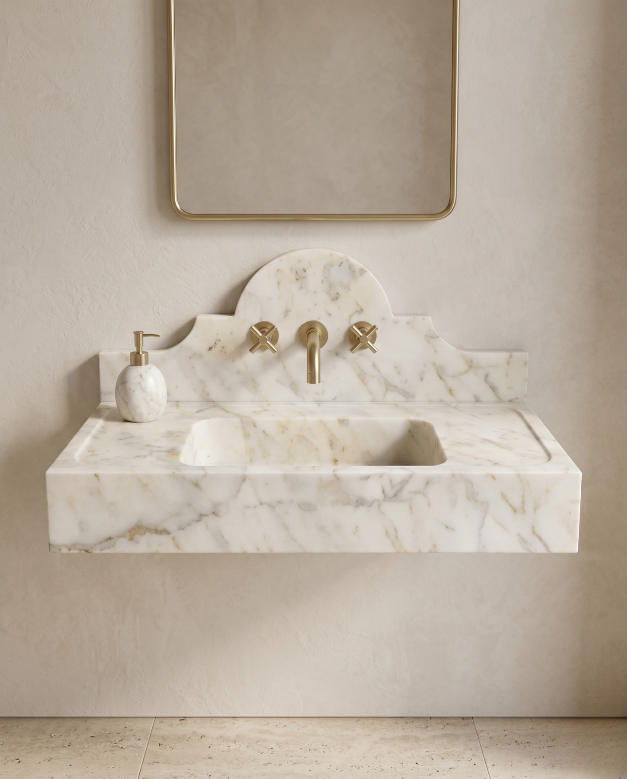 Calacatta Gold Marble Sink