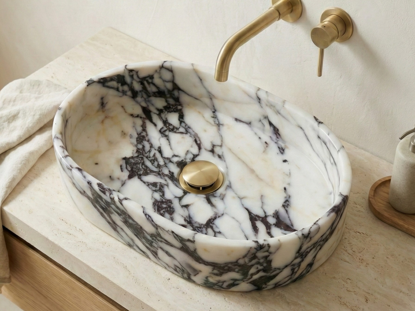 Calacatta Viola Marble Sink