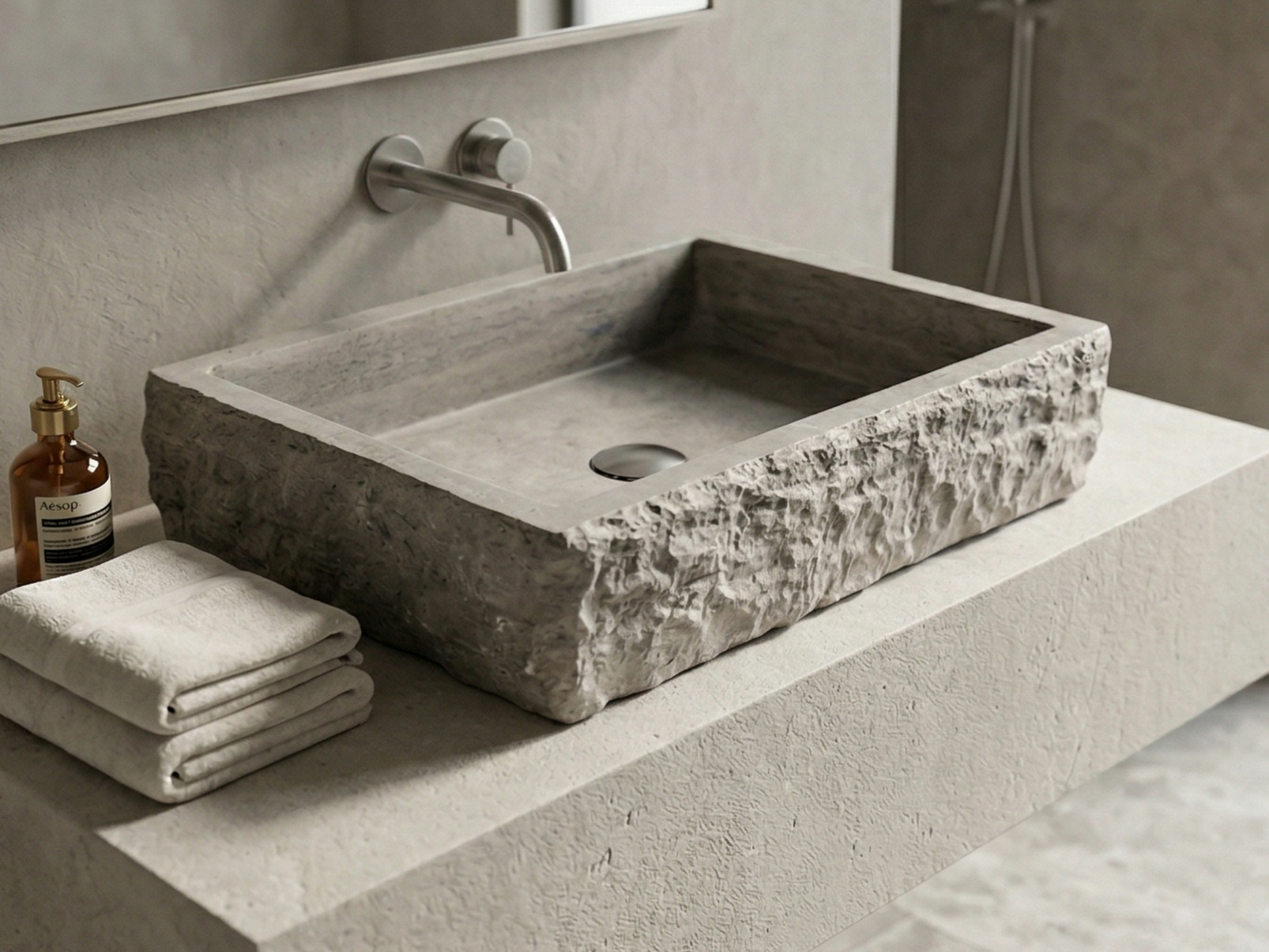 Silver Travertine Sink