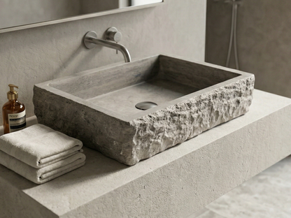 Silver Travertine Sink