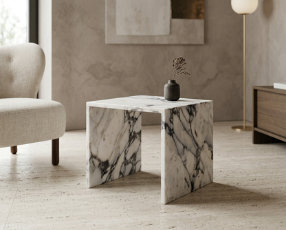 Calacatta Viola Marble Side Table