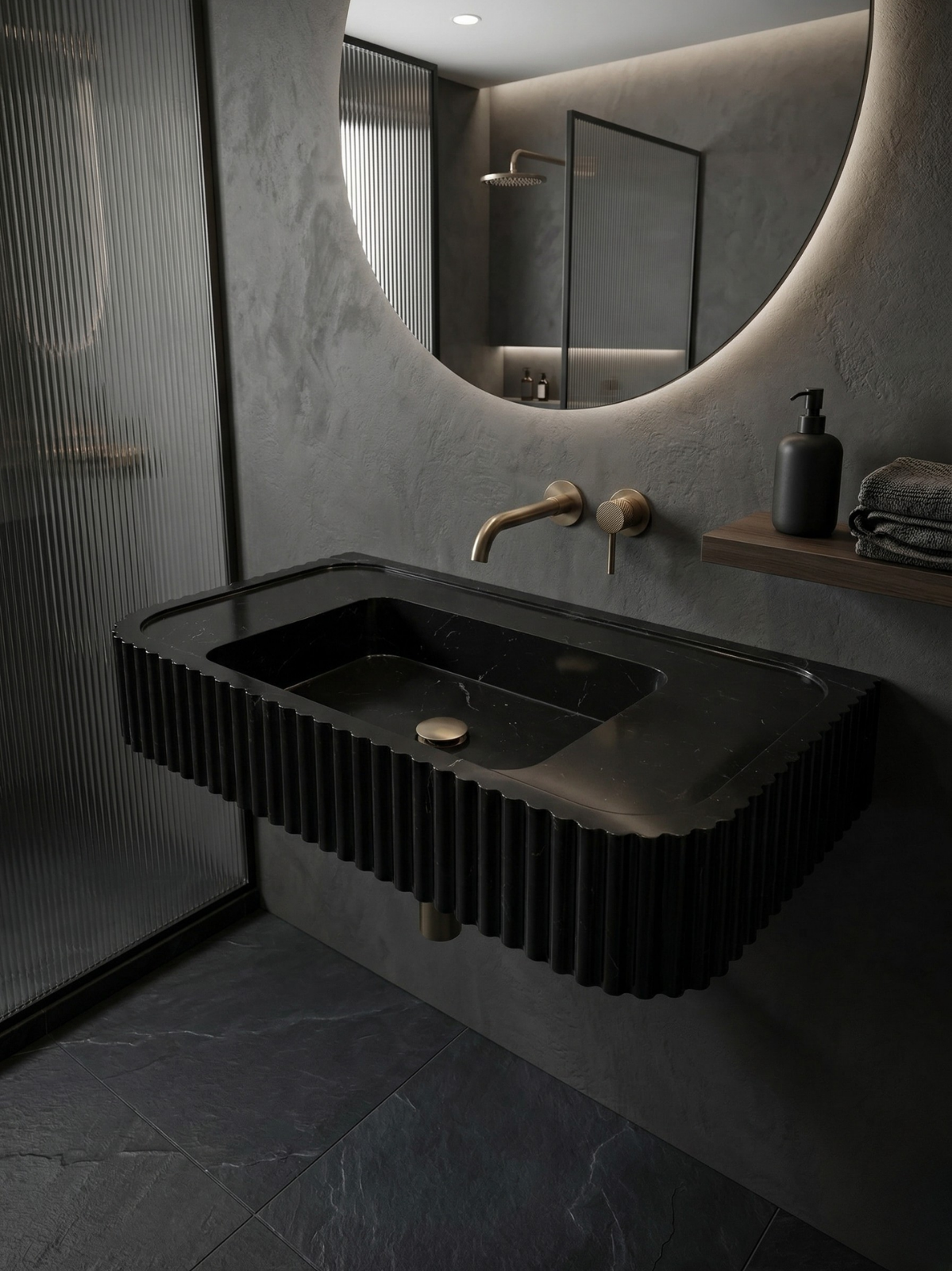 Nero Marquina Marble Sink