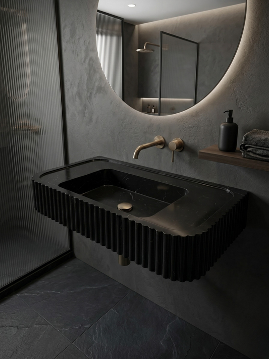 Nero Marquina Marble Sink