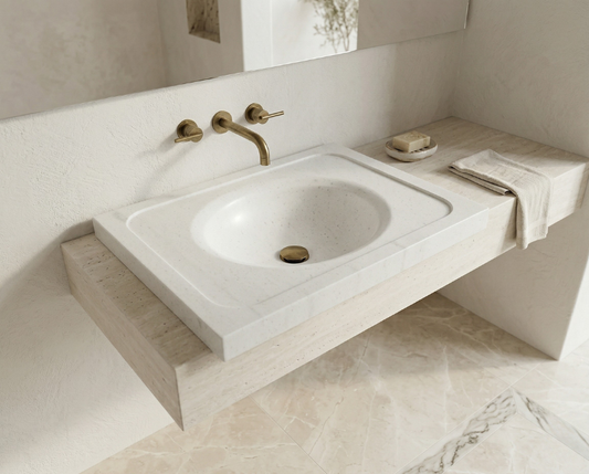 Carrara White Marble Sink