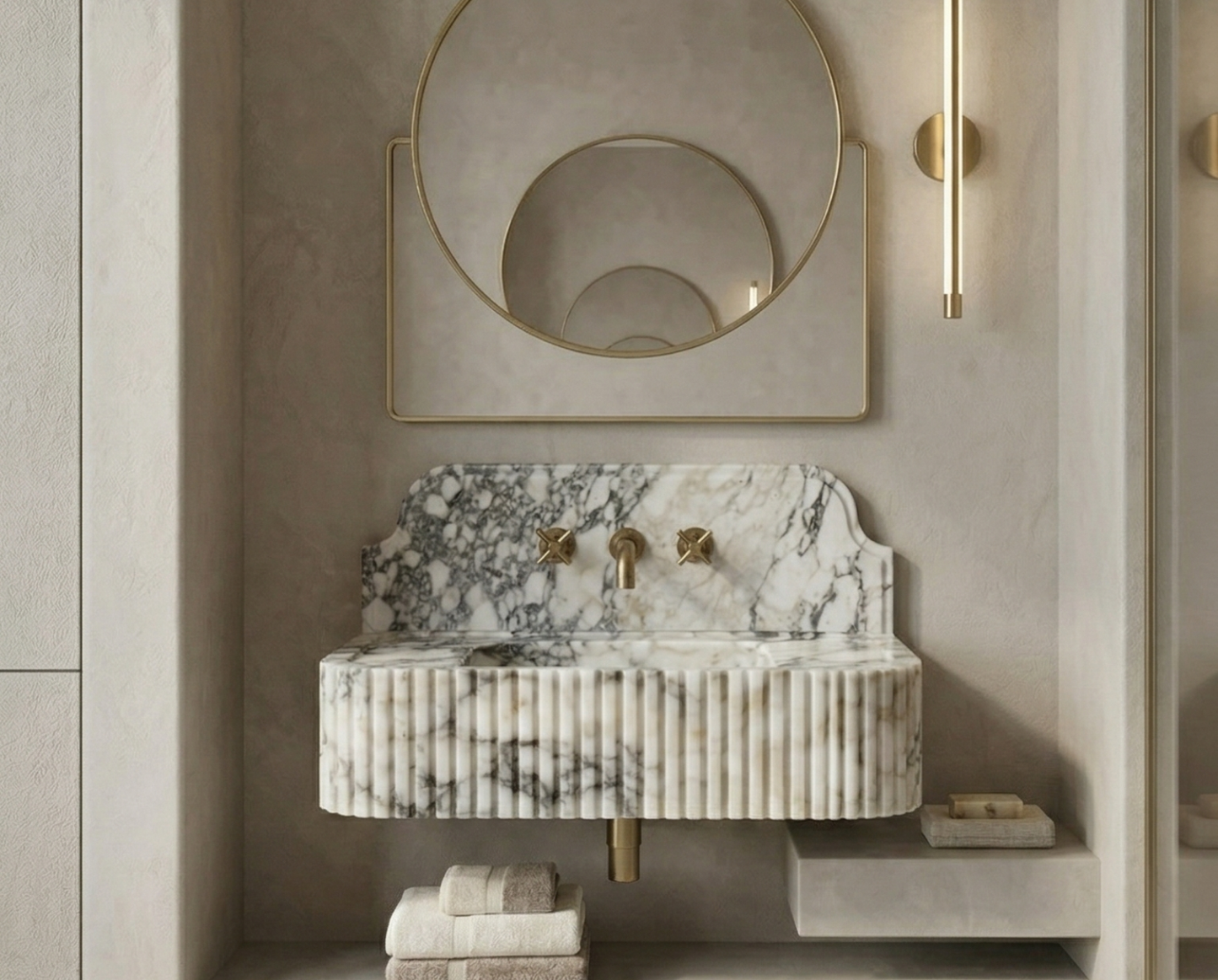 Calacatta Viola Marble Sink