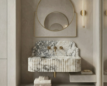 Calacatta Viola Marble Sink