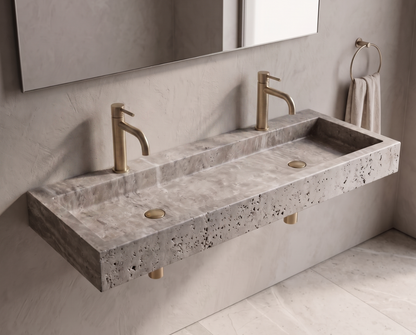 Dounble Silver Travertine Sink