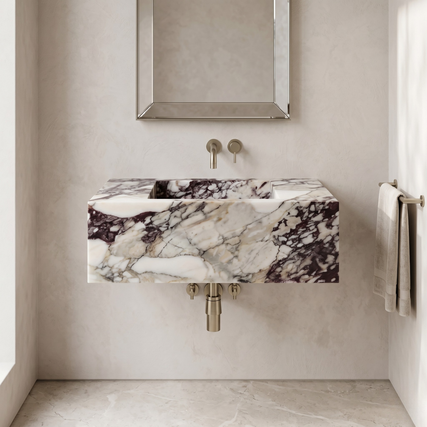 Calacatta Monet Marble Sink