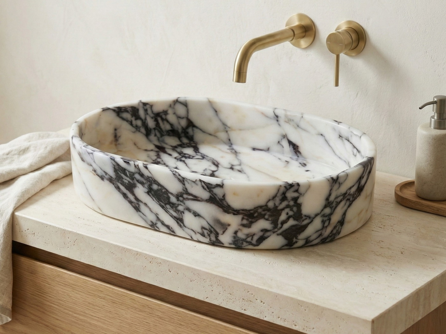 Calacatta Viola Marble Sink