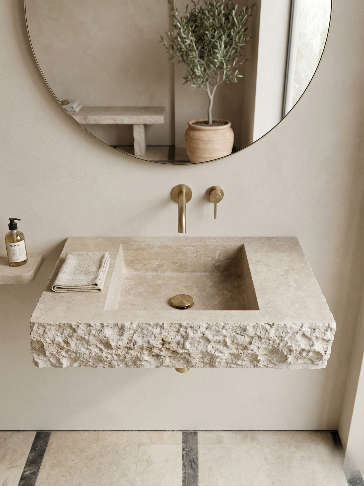 Travertine Sink