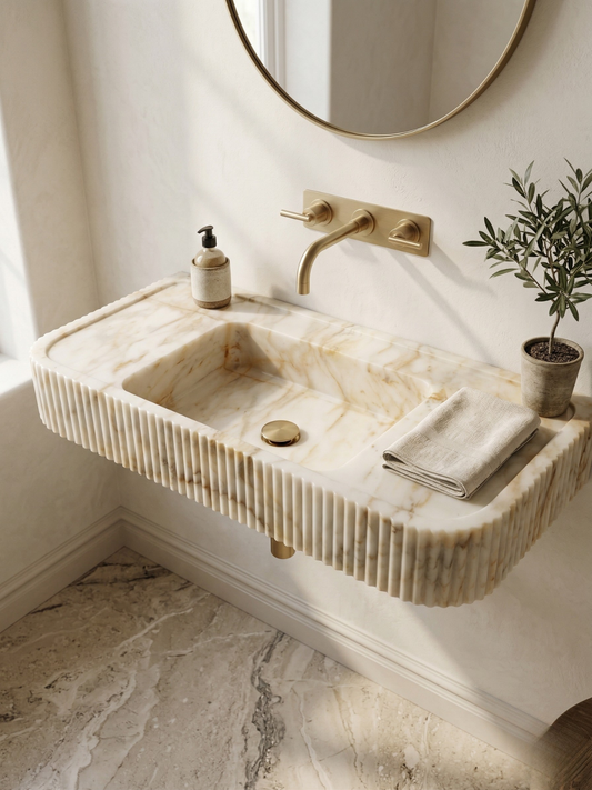 Calacatta Gold Marble Sink