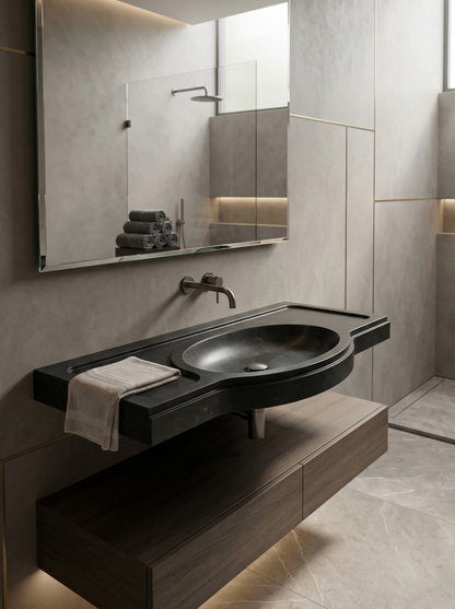 Nero Marquina Marble Sink