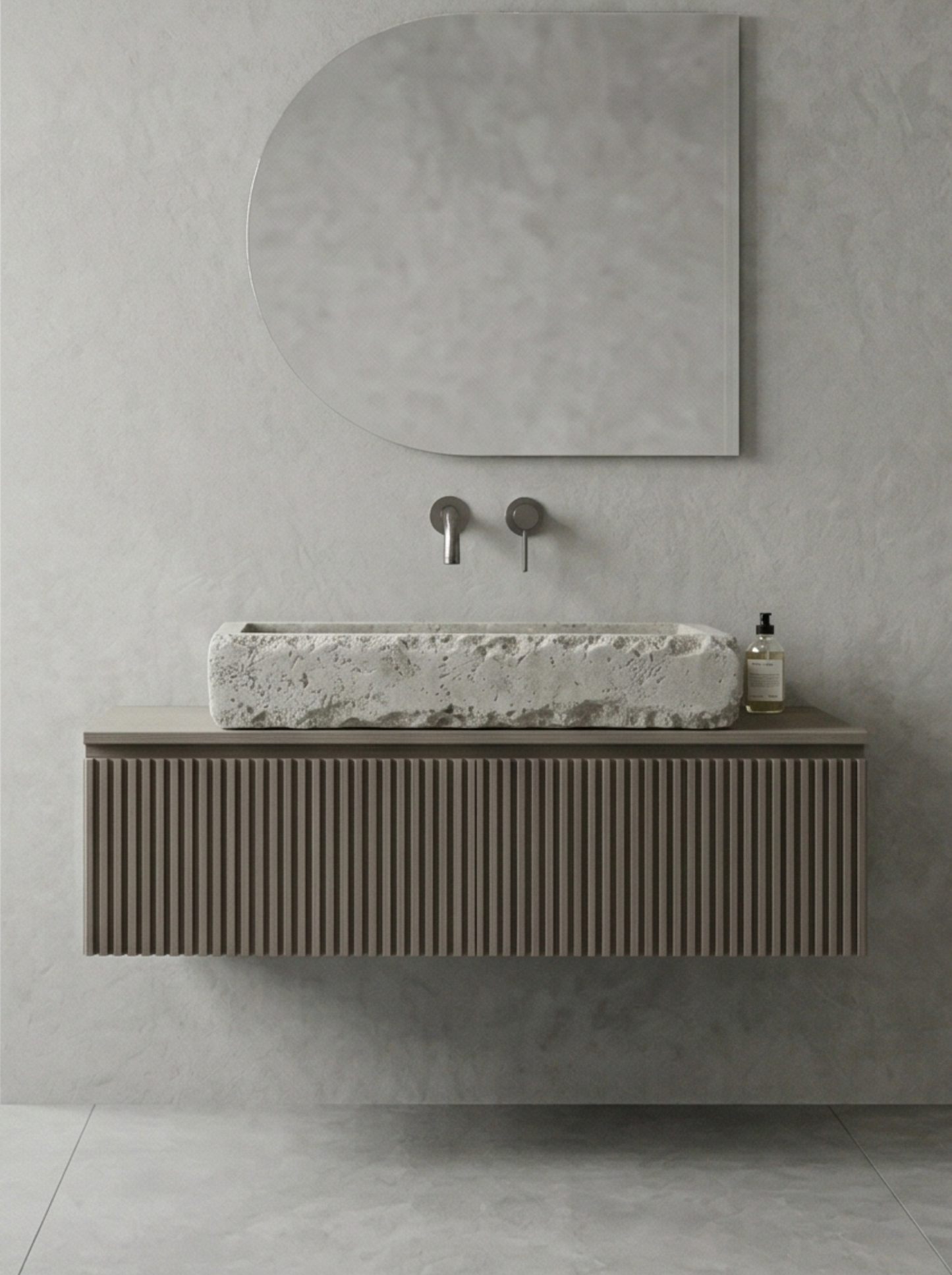 Silver Travertine Rectangular Sink