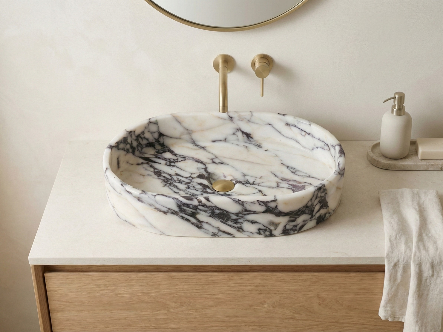 Calacatta Viola Marble Sink