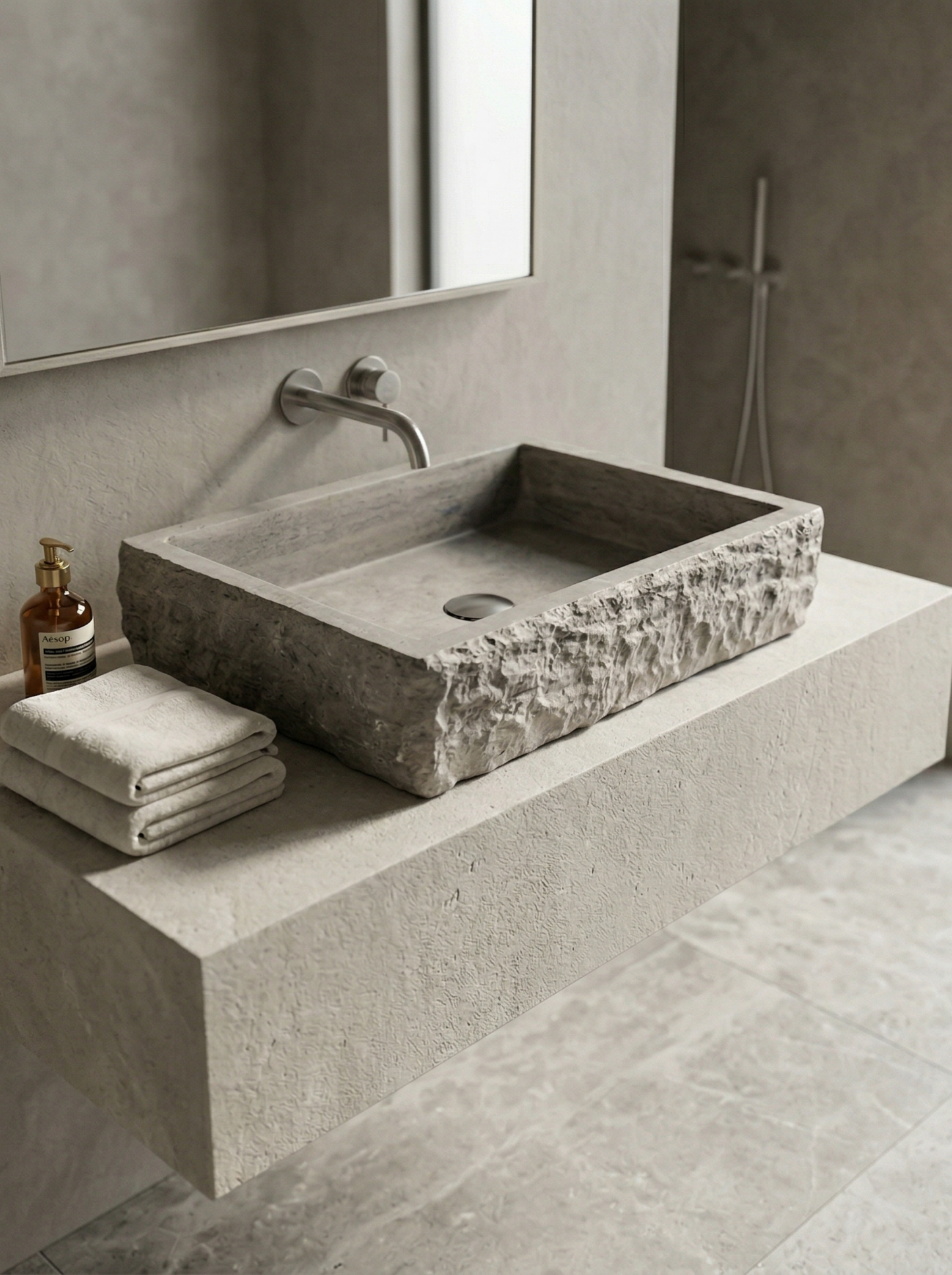 Silver Travertine Sink