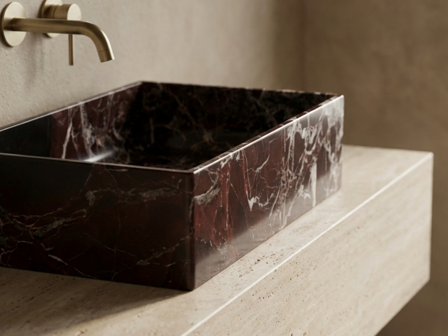 Rosso Levanto Marble Sink