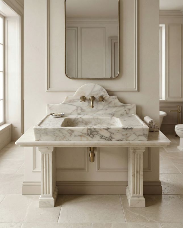 Calacatta Viola Marble Sink