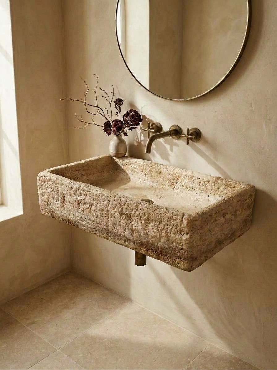 Organic Hand Carved Sink