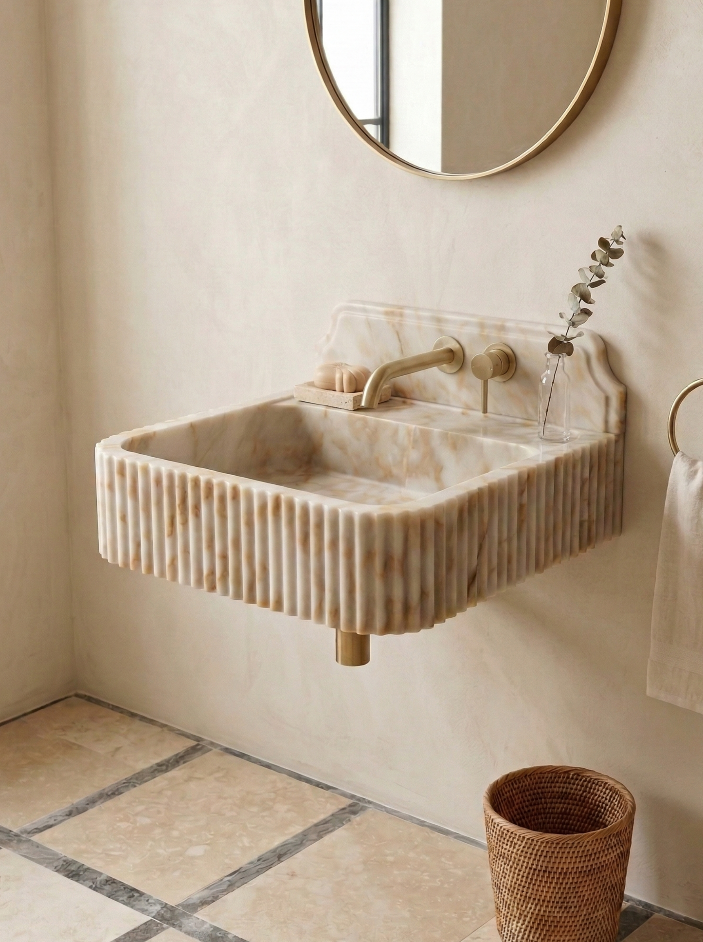 Calacatta Sugar Marble Sink