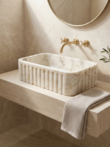 Calacatta Gold Marble Sink