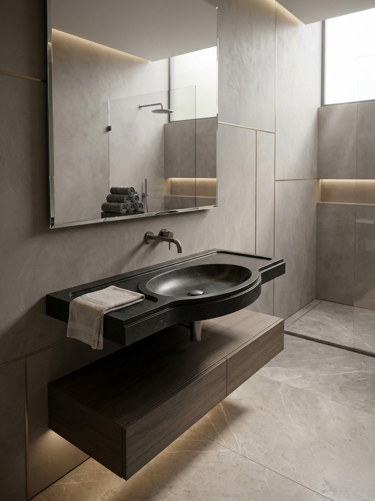 Nero Marquina Marble Sink