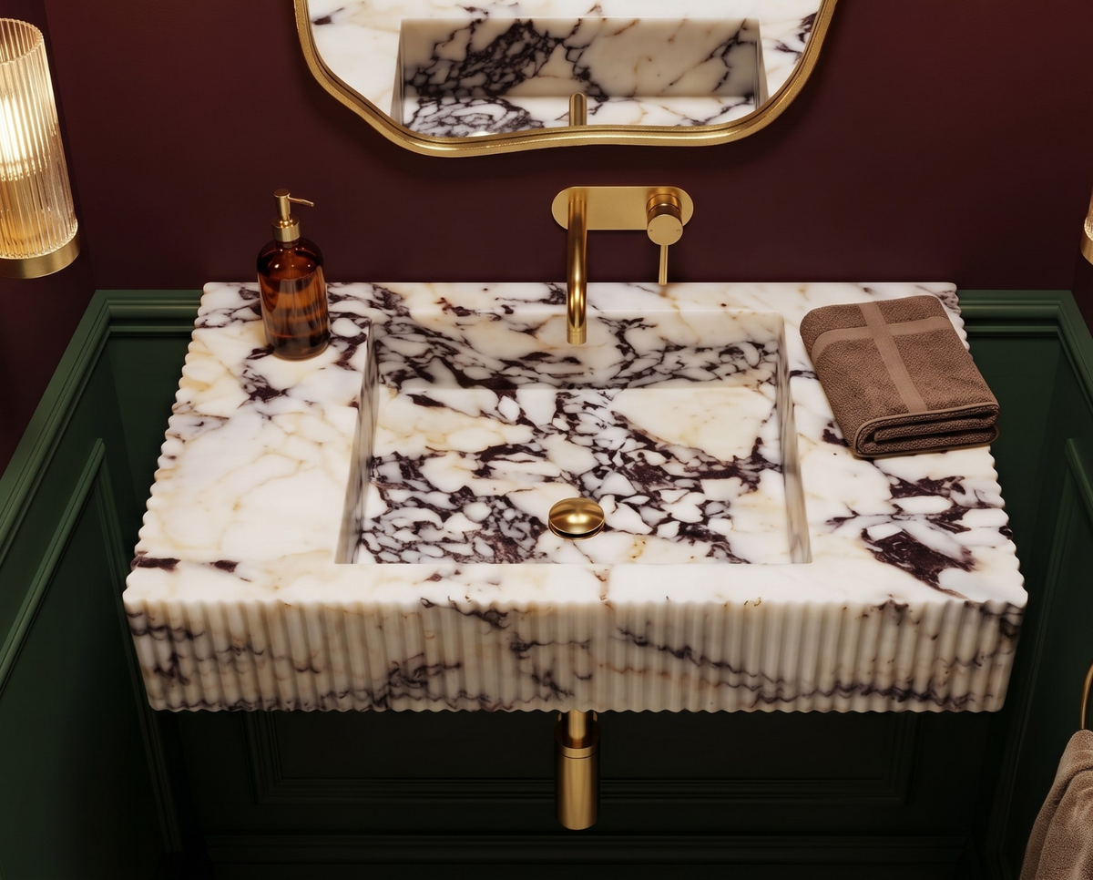 Calacatta Viola Marble Sink