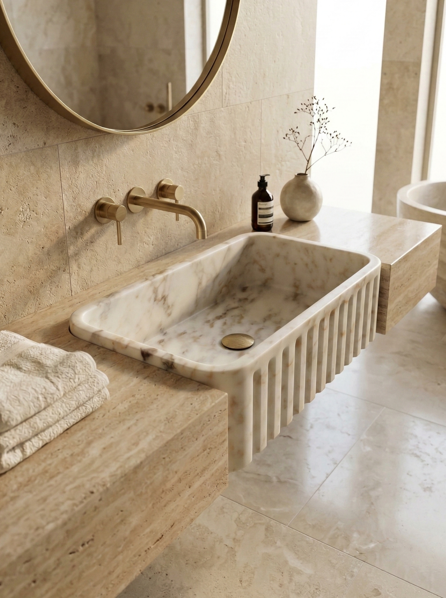 Calacatta Gold Marble Sink