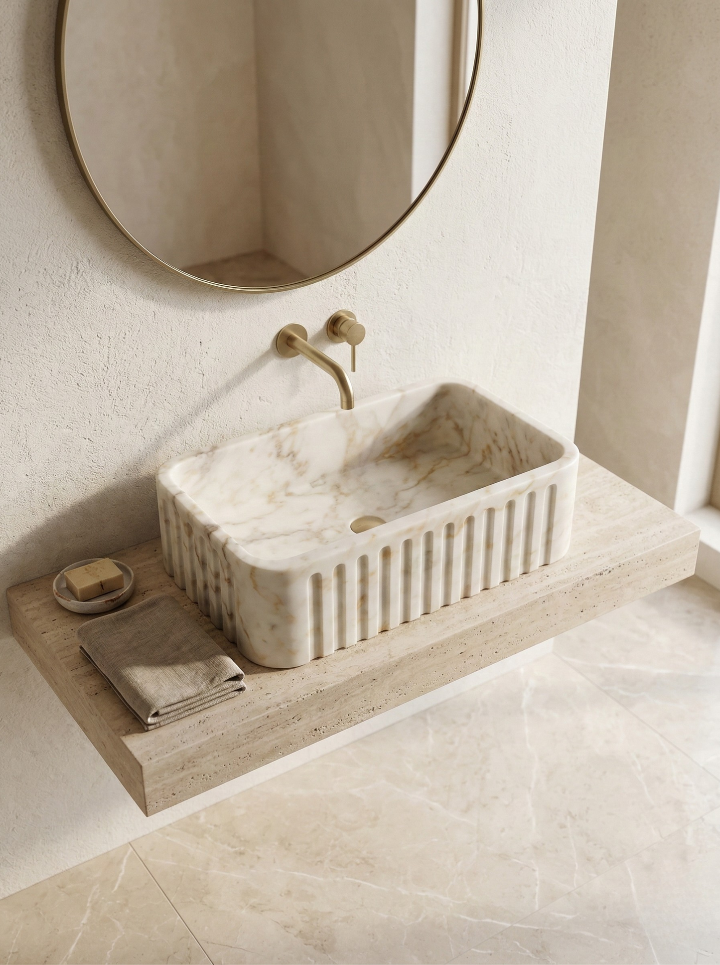 Calacatta Gold Marble Sink