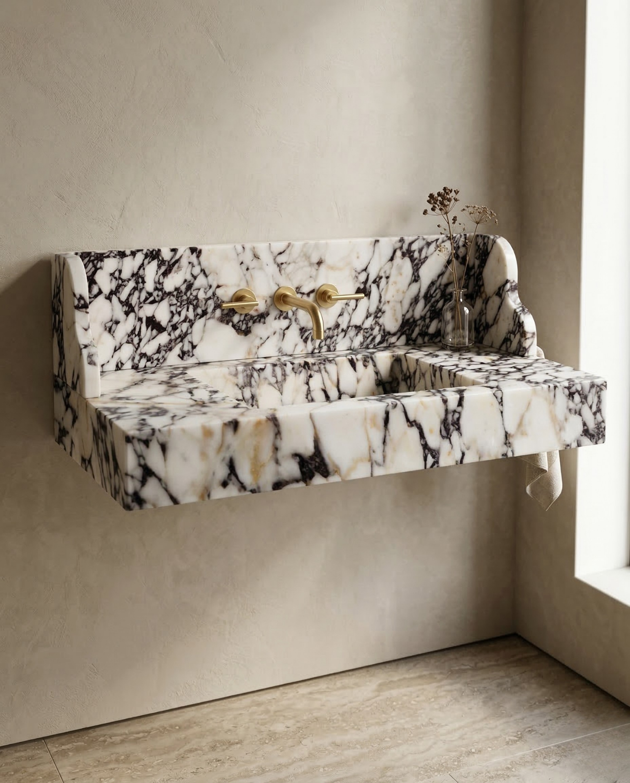 Calacatta Viola Marble Sink