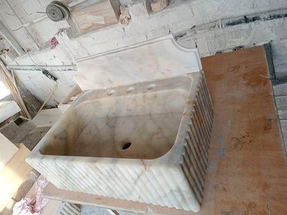 Calacatta Viola Marble Sink