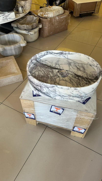 Lilac Marble Oval Sink